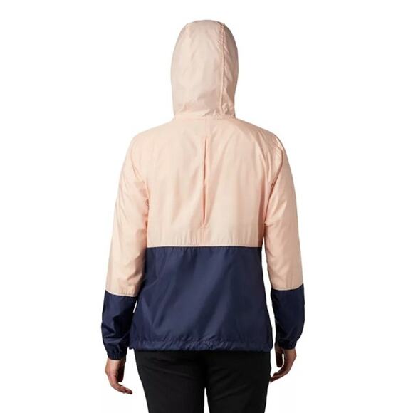 Columbia Womens Medium Flash Forward Windbreaker Jacket Colorblock Hooded Zip - Picture 3 of 13